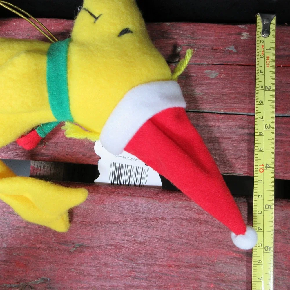 Vtg Woodstock Peanuts Whitman's Christmas Plush Ornament Santa Hat Scarf NEW